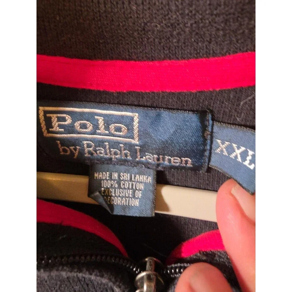 Vintage Polo Ralph Lauren 1933-34 Ski Patch Big Pony 1/4 Zip Pullover XXL